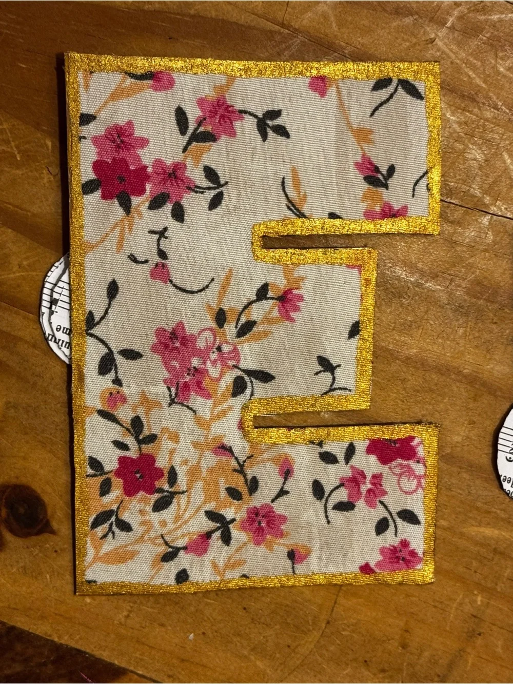 Handmade Decorative Letter “E” - Floral and Hymnal Music Sheets